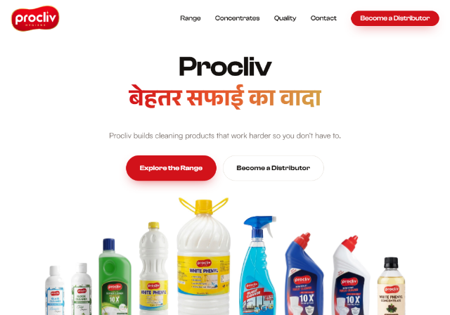 The Procliv Hygiene home page